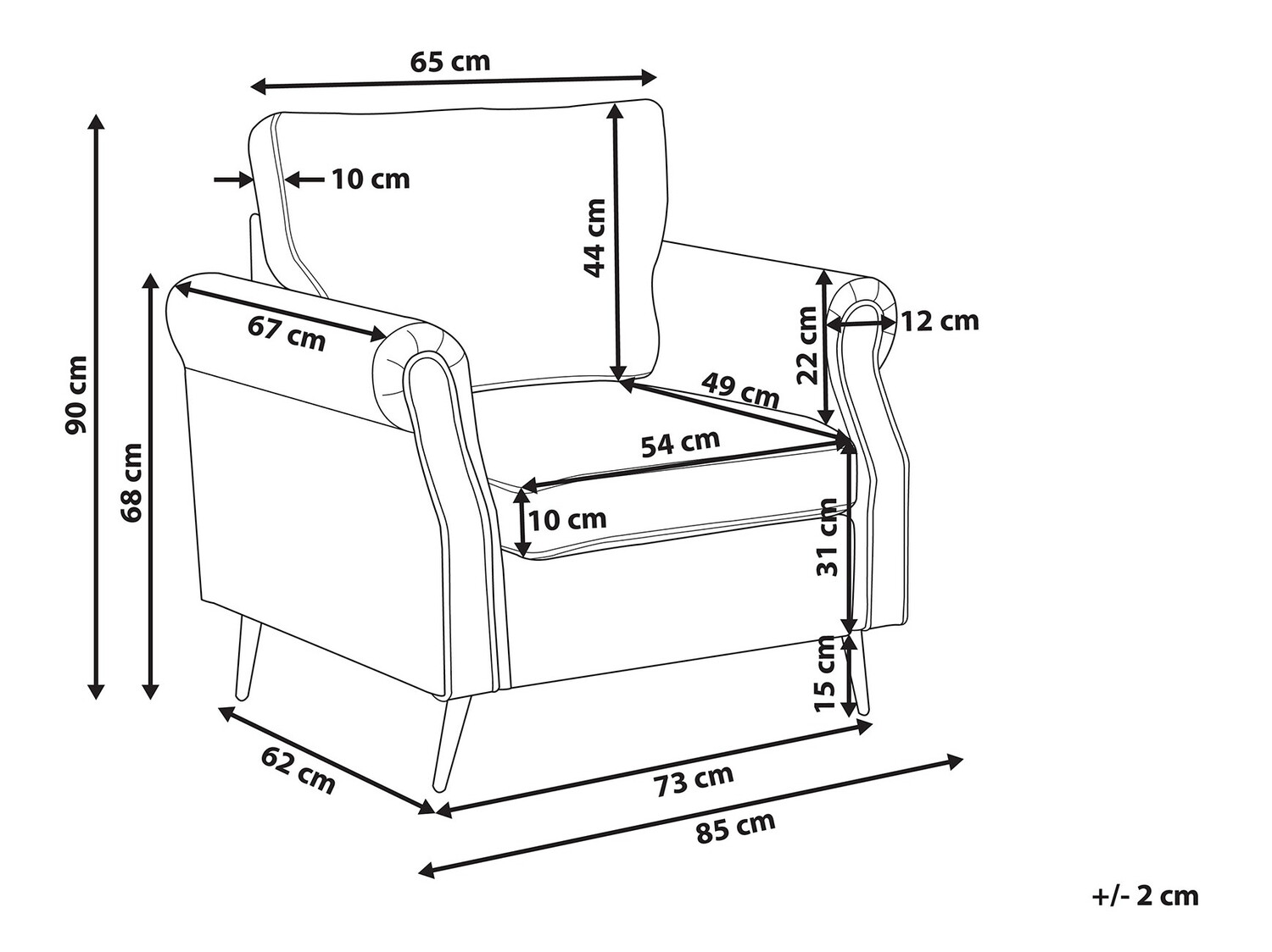 Krēsls Berwyn 546 (Bēšs)