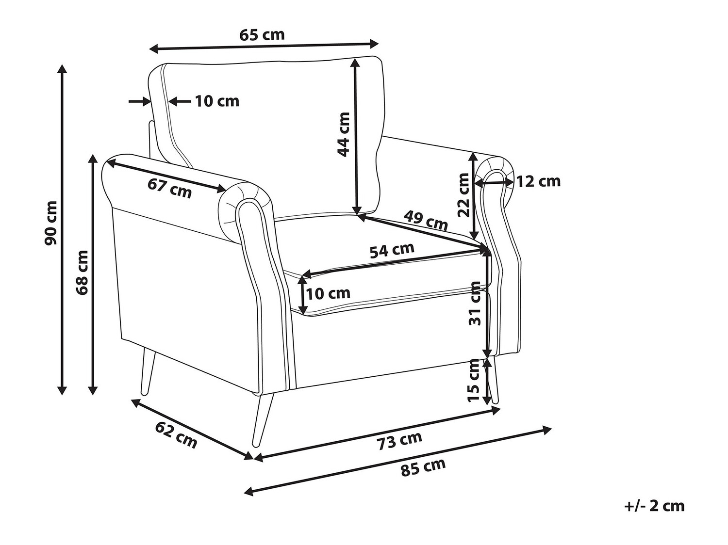 Krēsls Berwyn 546 (Zils)