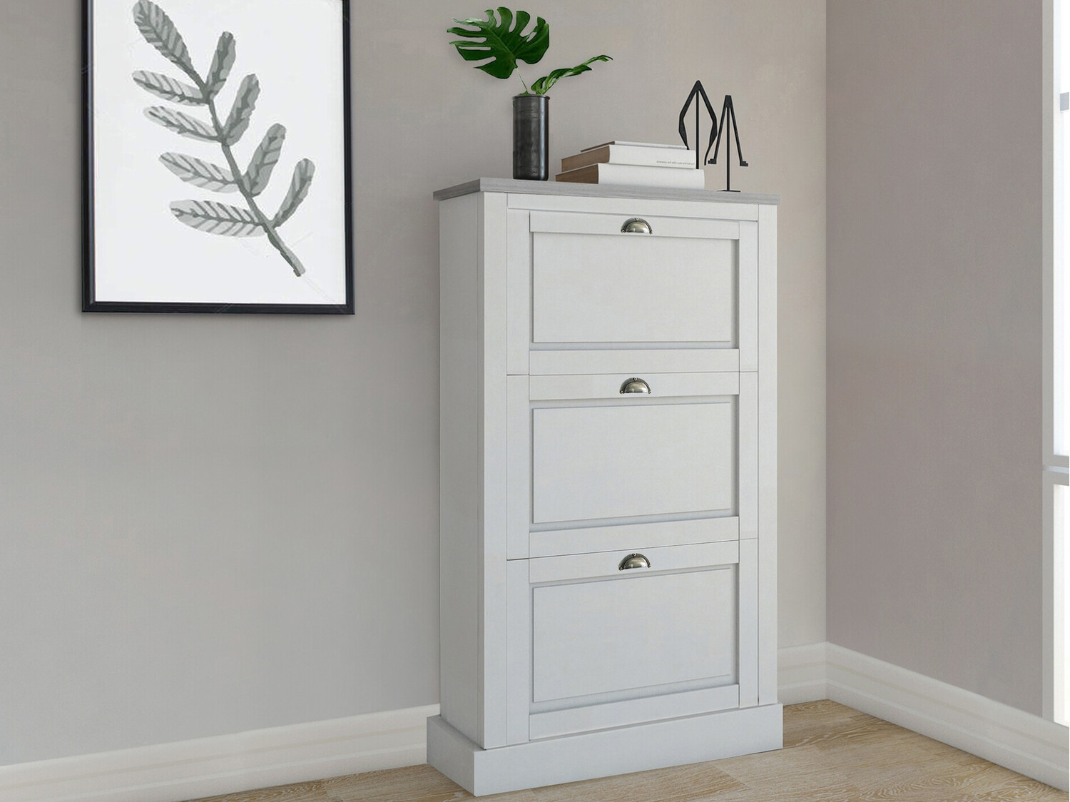 Kurpju kaste Etviri 103 (Balts + Pelēks)