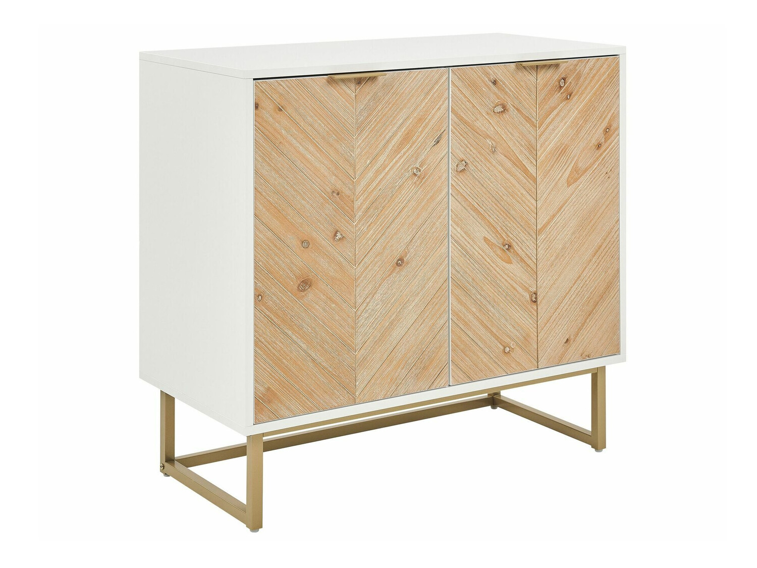 Skapis Berwyn 542 (Gaišs koks + Balts + Zelta)