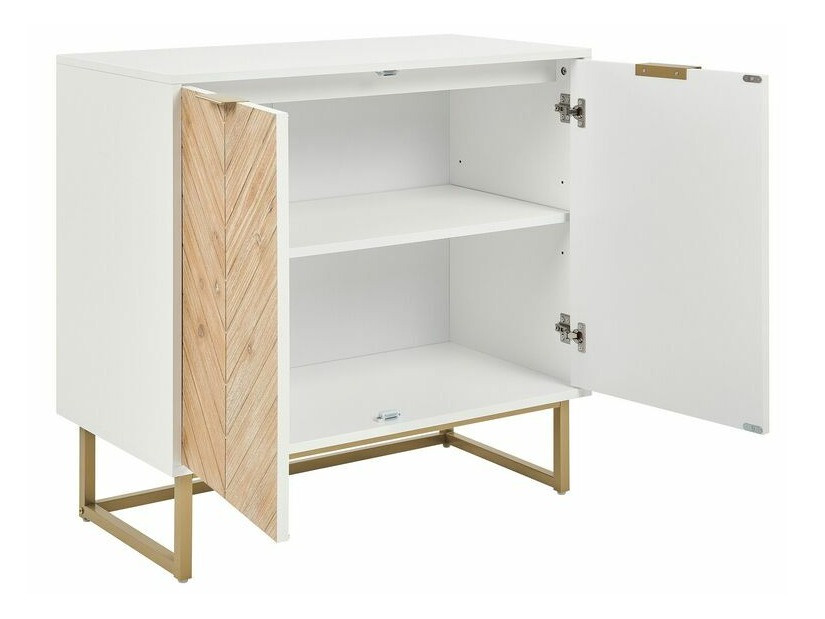 Skapis Berwyn 542 (Gaišs koks + Balts + Zelta)