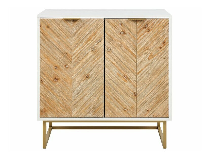 Skapis Berwyn 542 (Gaišs koks + Balts + Zelta)