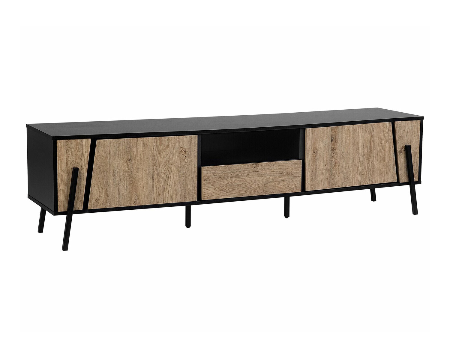 ТВ тумба Berwyn 544 (Темное дерево + Чёрный)