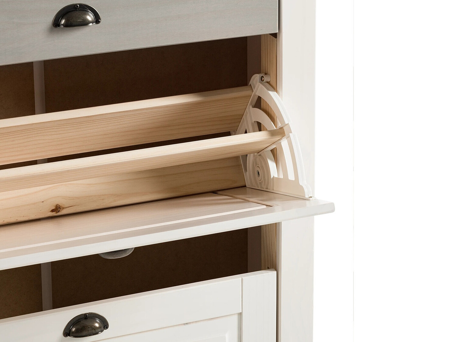 Тумба для обуви Etviri 110 (Белый + Серый)