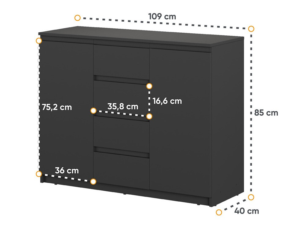 Kumode Cirdelu 105 (Melns)
