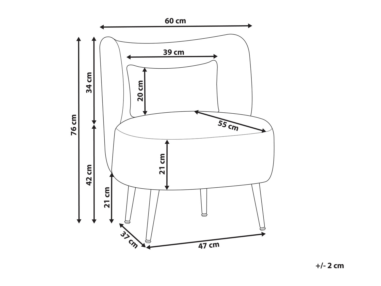 Кресло Berwyn 570 (Бежевый + Чёрный)
