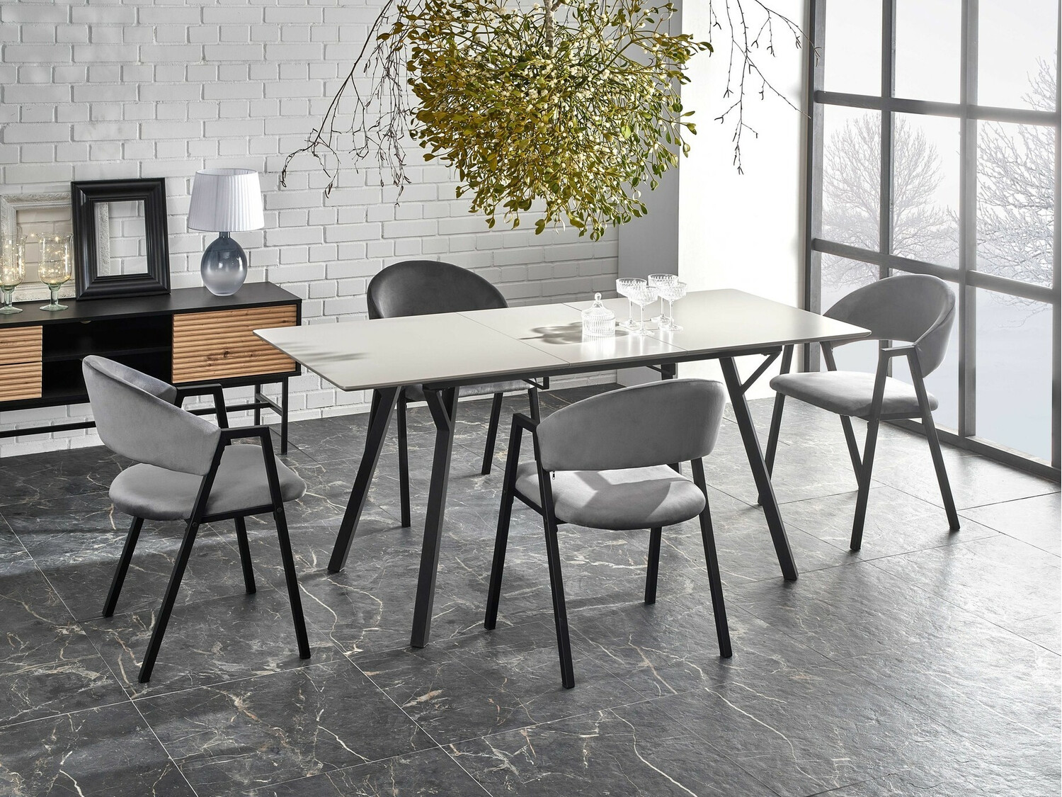 Krēsls Houston 1348 (Pelēks + Melns)