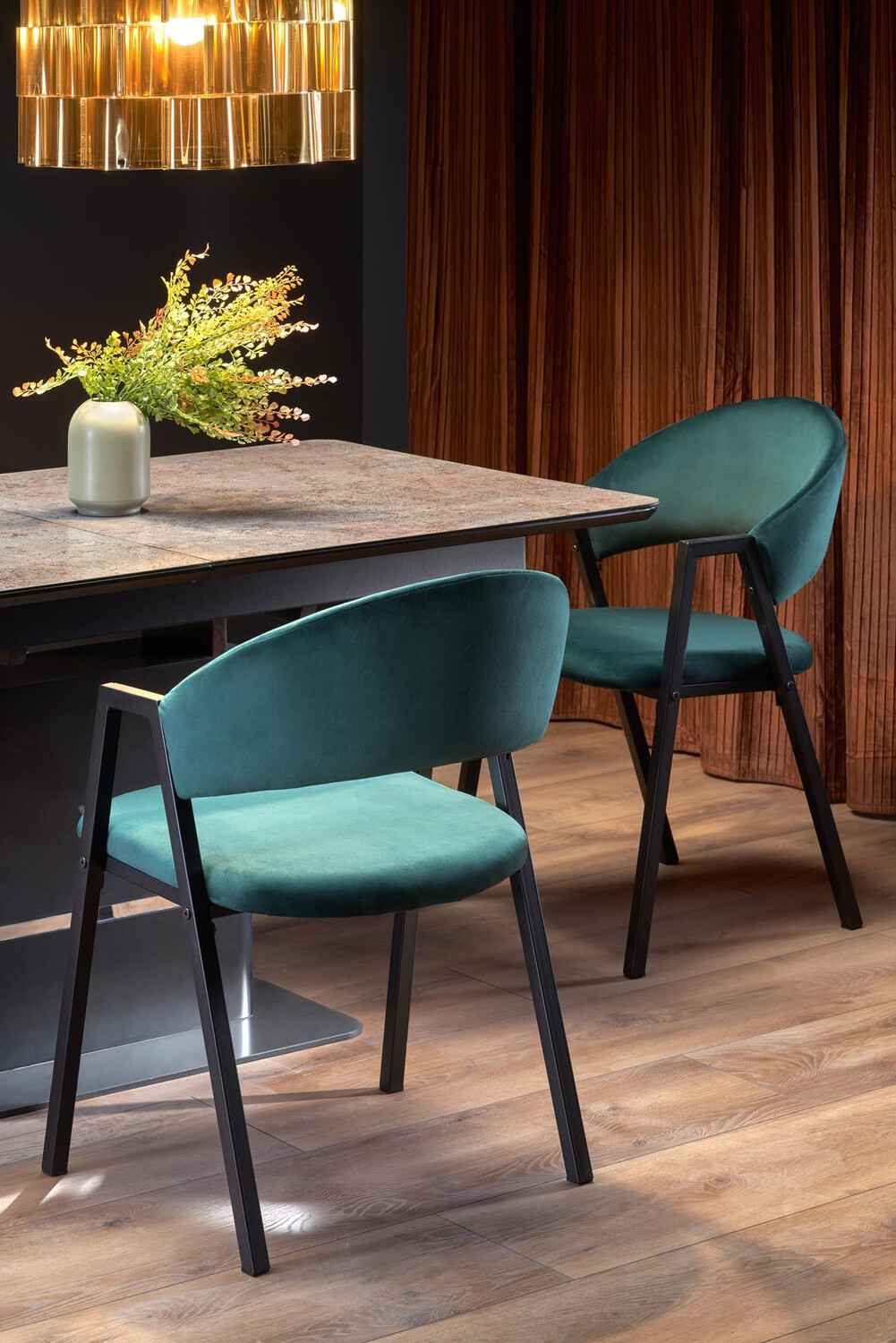 Krēsls Houston 1348 (Tumši zaļš + Melns)