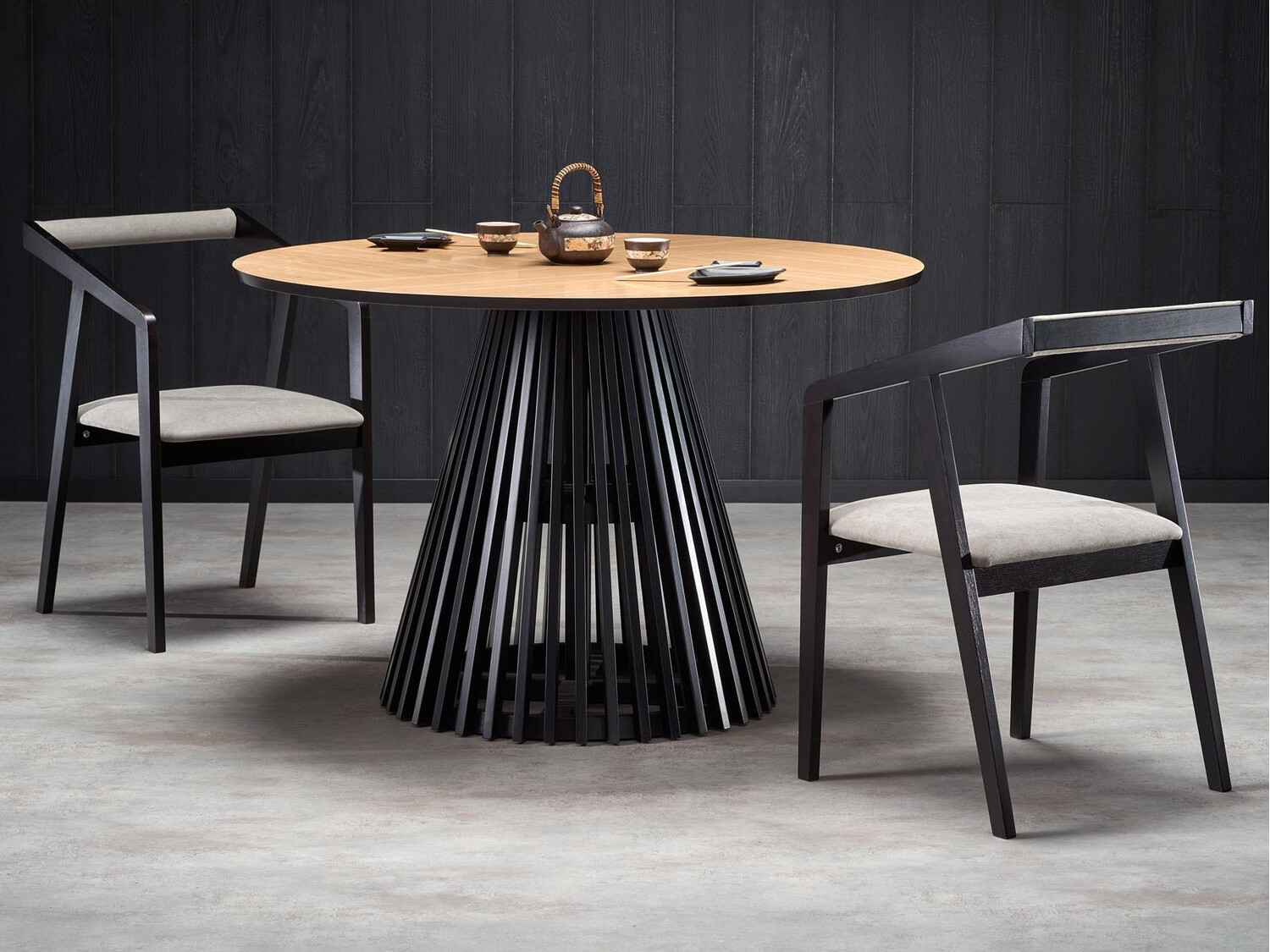 Krēsls Houston 1384 (Melns + Pelēks)