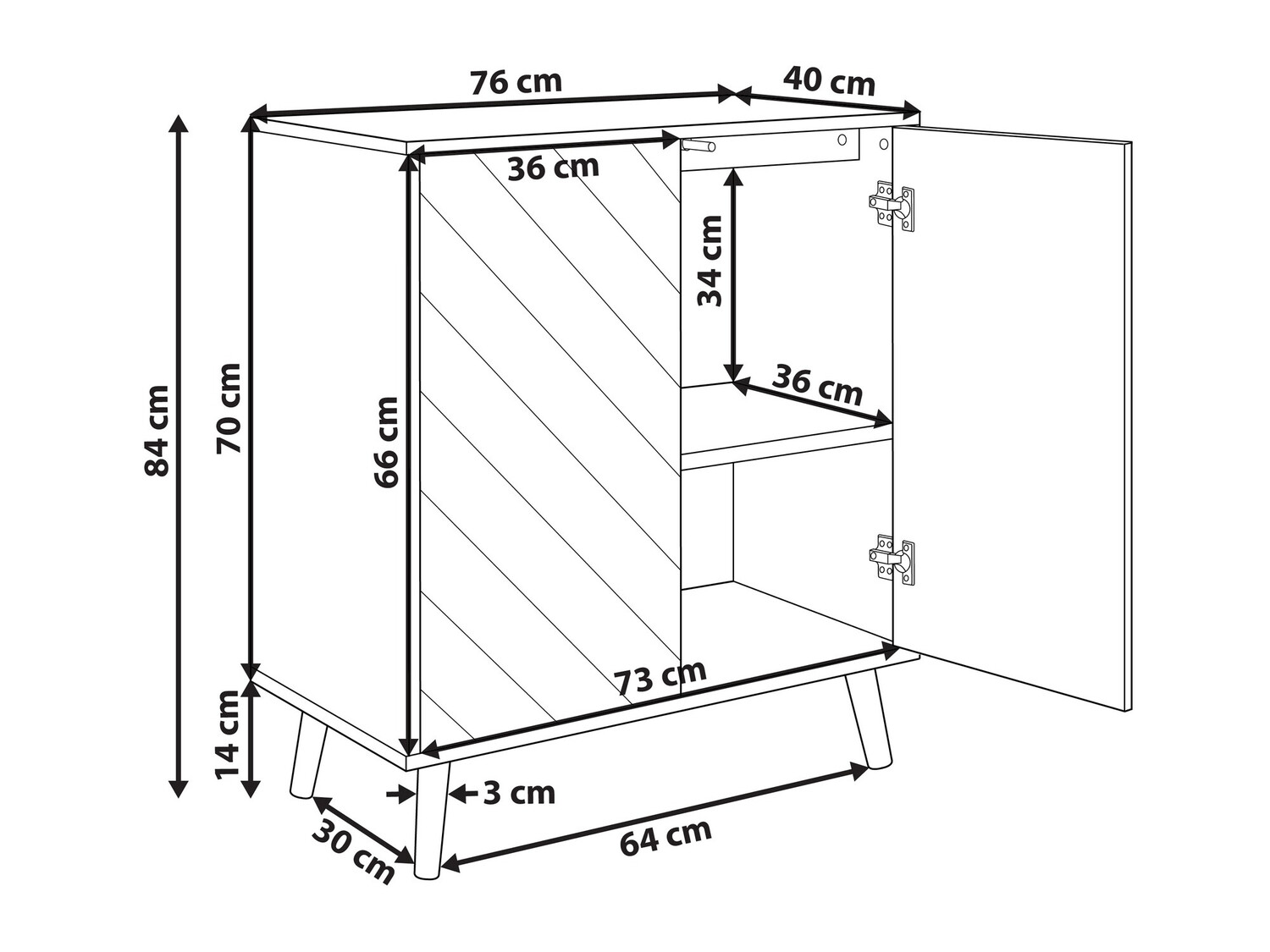 Шкафчик Berwyn 586 (Светлое дерево + Белый)
