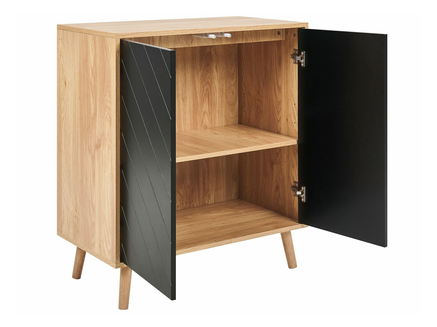 Шкафчик Berwyn 586 (Светлое дерево + Чёрный)