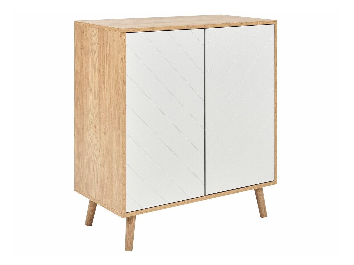 Skapis Berwyn 586 (Gaišs koks + Balts)