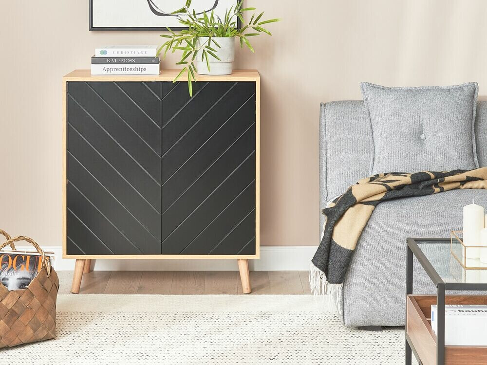 Skapis Berwyn 586 (Gaišs koks + Melns)