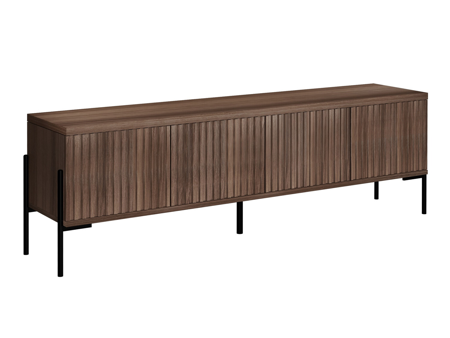 TV galds Denton 1188 (Melns + Rieksts)