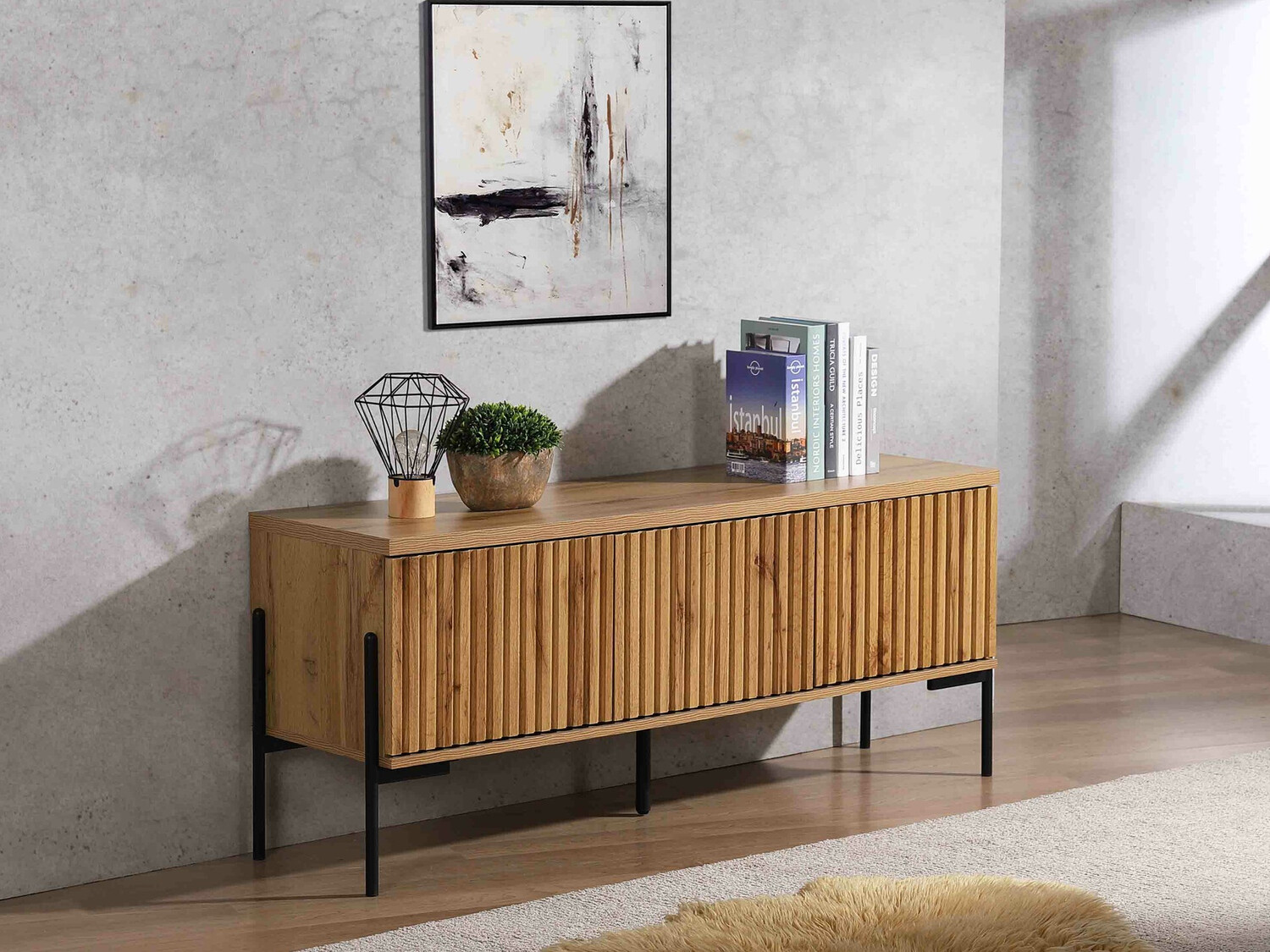 TV galds Denton 1189 (Melns + Votan ozols)