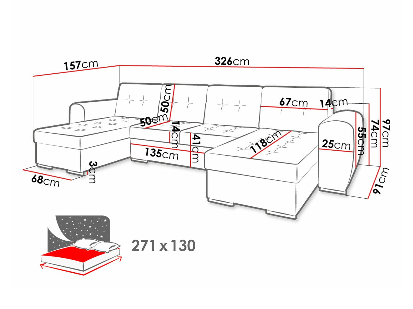 Stūra dīvāns Arvada 117 (Monolith 29)