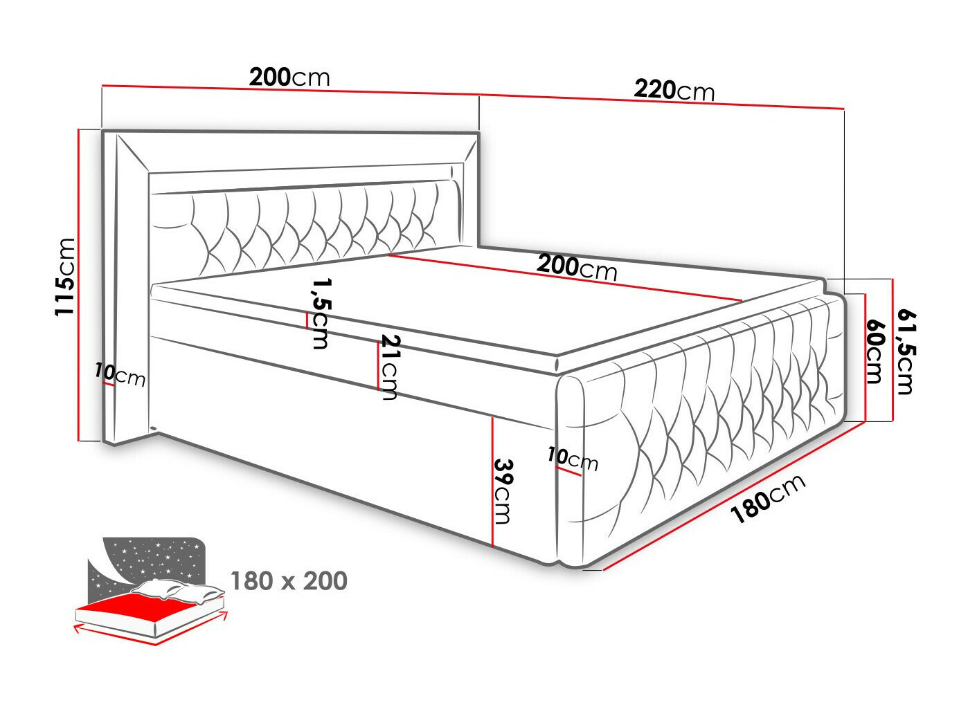 Kontinentālā gulta Nashville 123