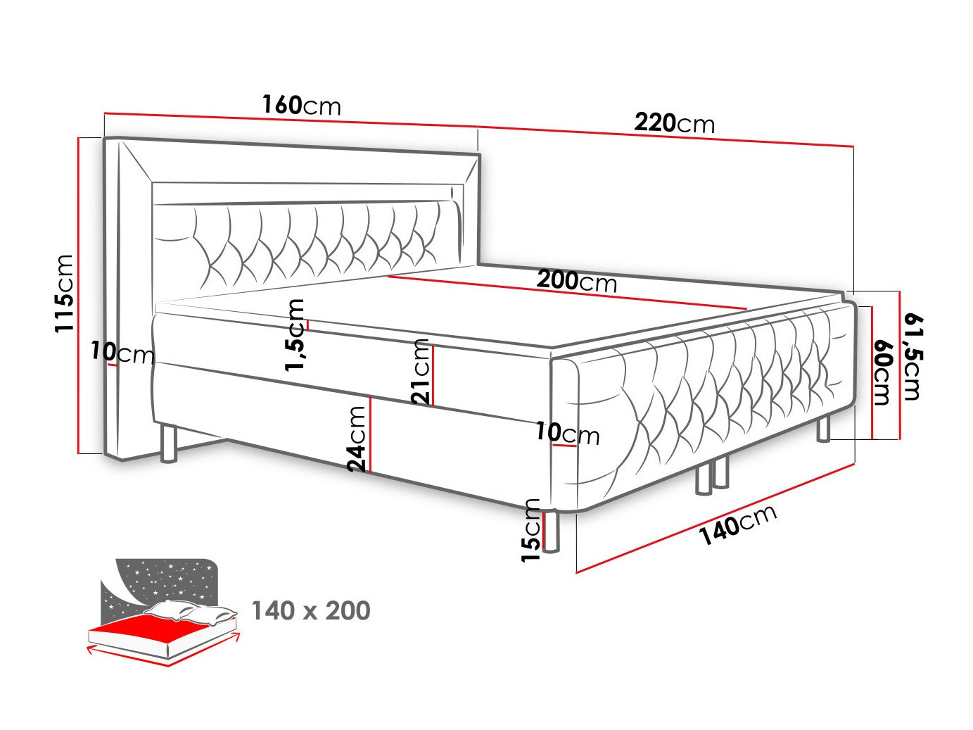 Kontinentālā gulta Nashville 126