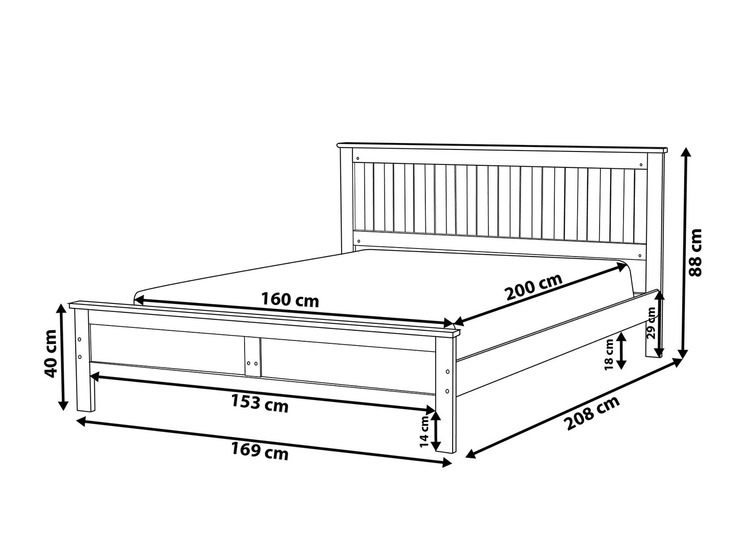Кровать Berwyn 600 (Белый)