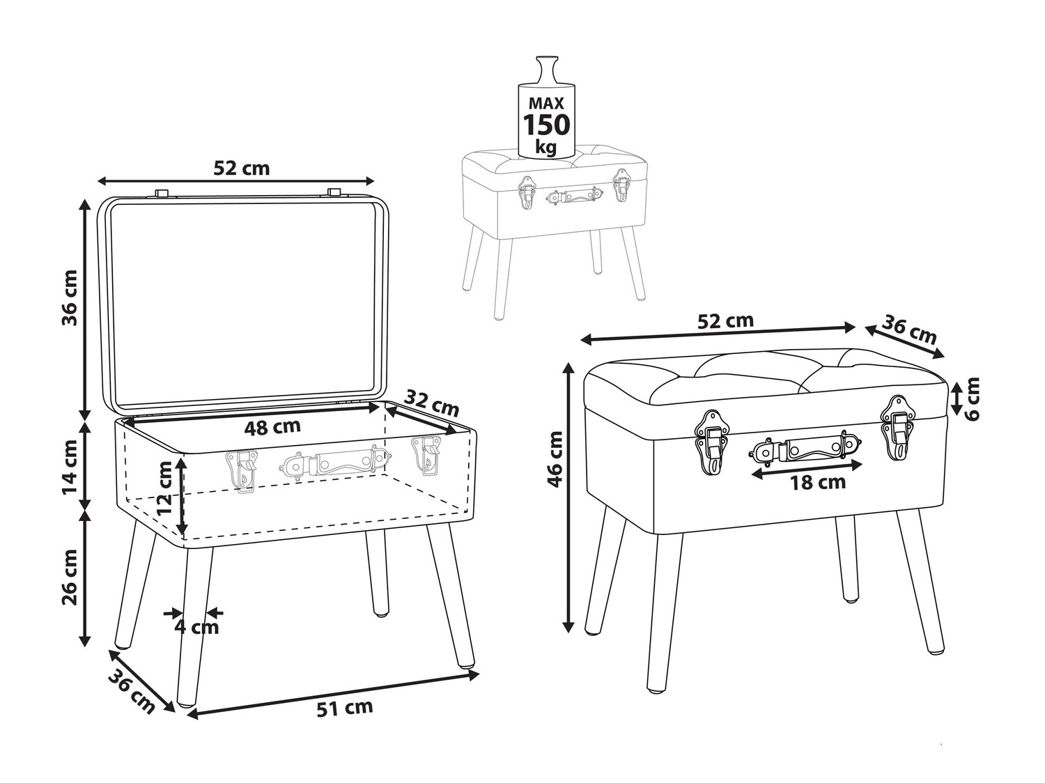 Пуф Berwyn 602 (Светло-коричневый)