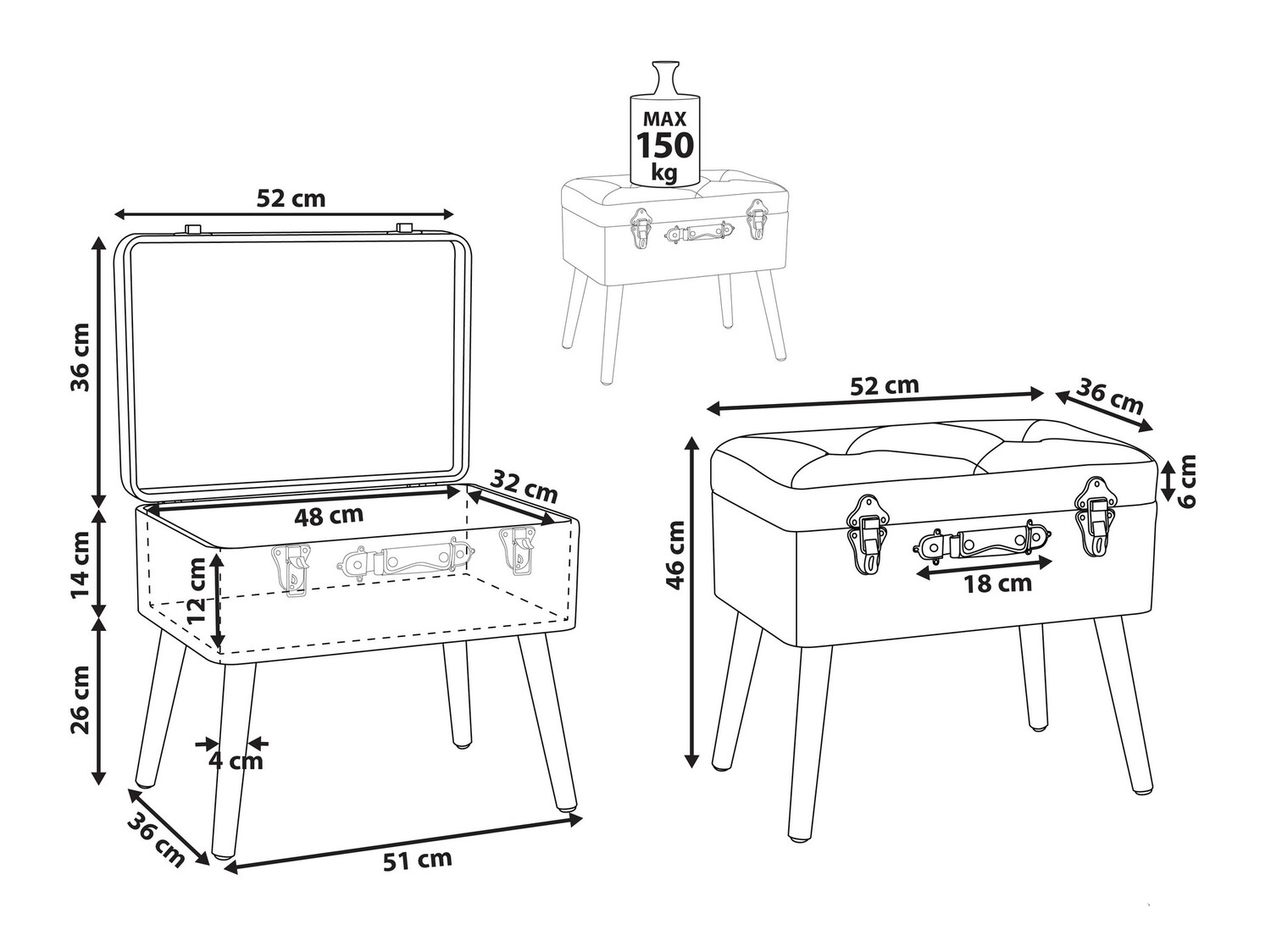 Pufs Berwyn 602 (Pelēks)