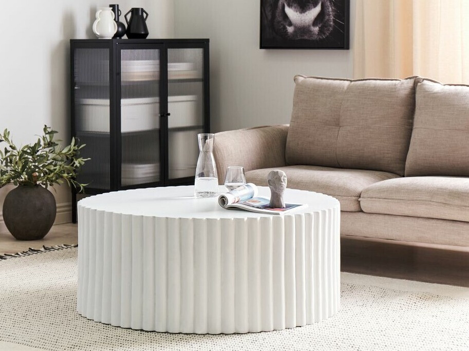 Žurnālu galdiņš Berwyn 2131 (Balts + Terazzo)