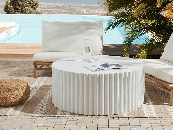 Žurnālu galdiņš Berwyn 2131 (Balts + Terazzo)