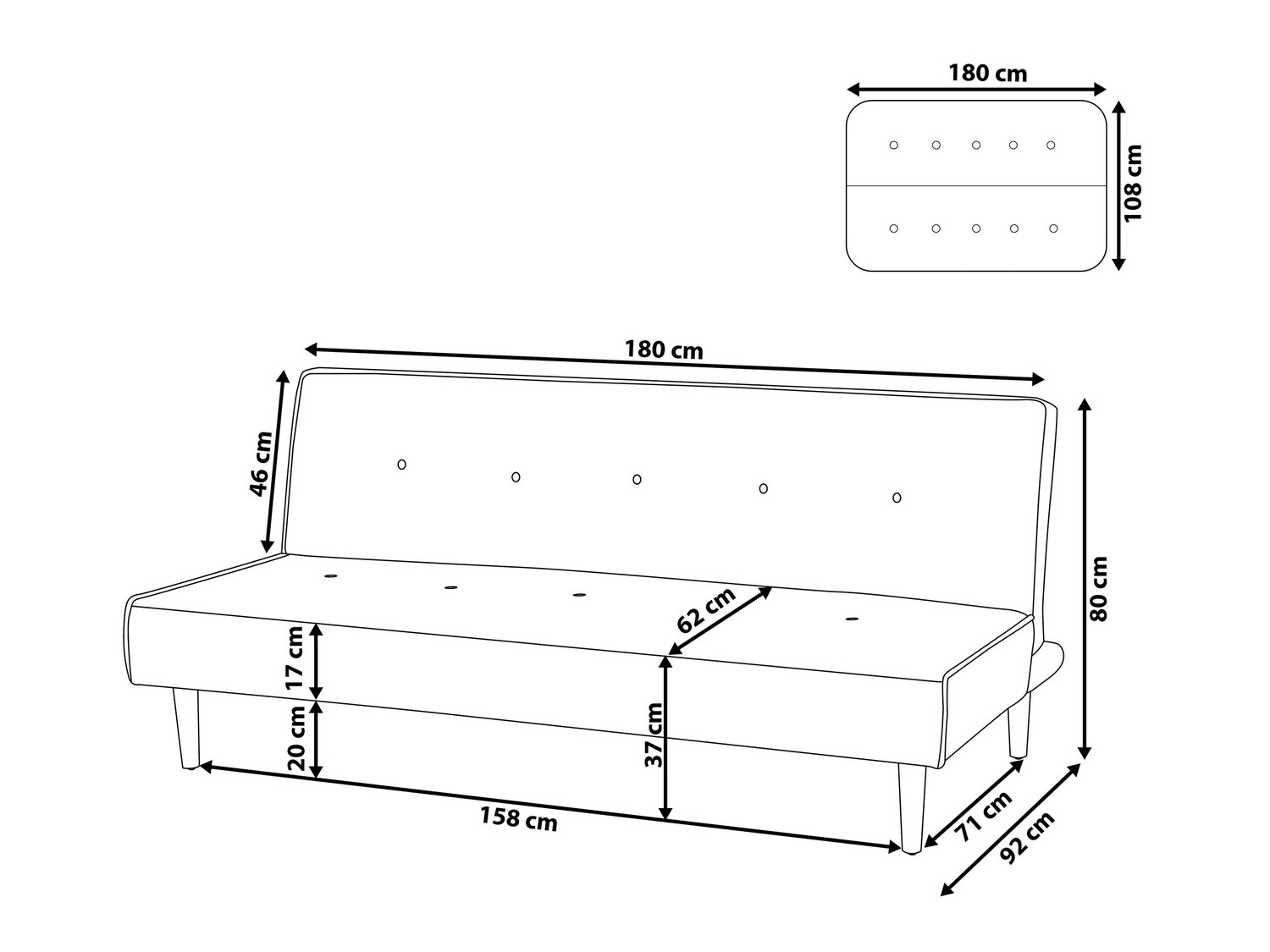 Диван-кровать Berwyn 608 (Синий)