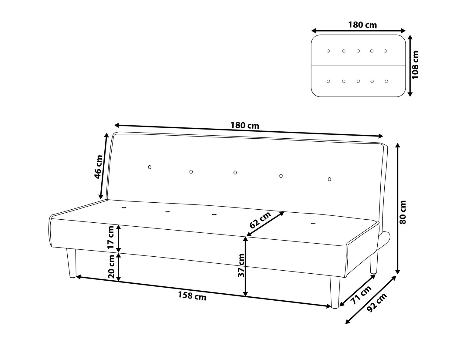 Диван-кровать Berwyn 608 (Светло-серый)