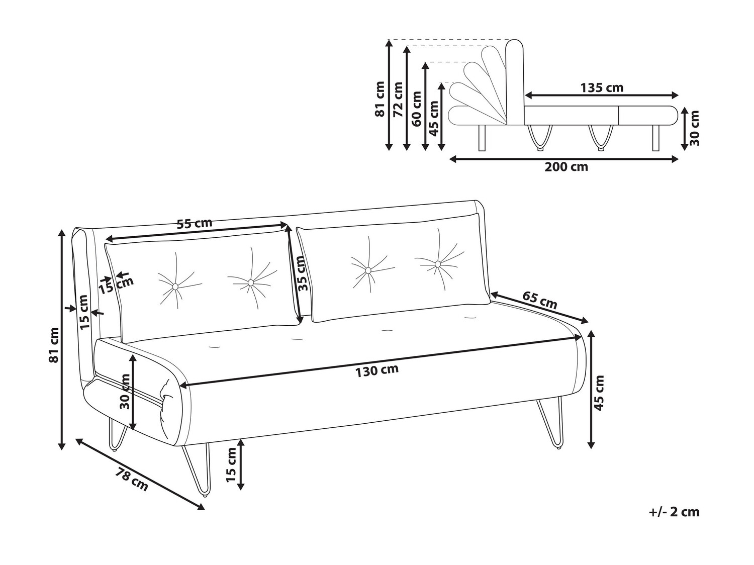Диван-кровать Berwyn 641 (Синий)
