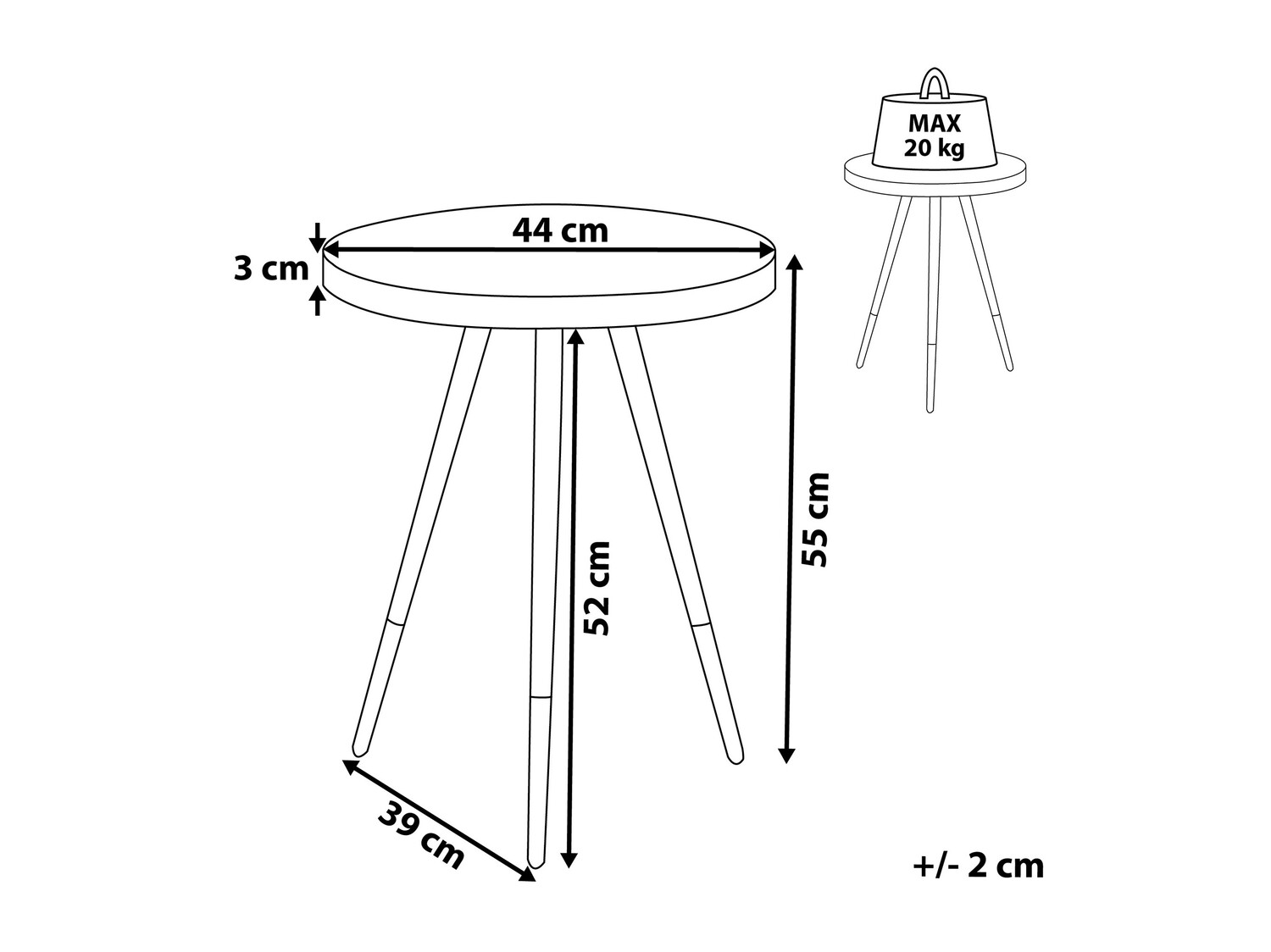 Kafijas galdiņš Berwyn 643 (Zelta + Tumšs koks)