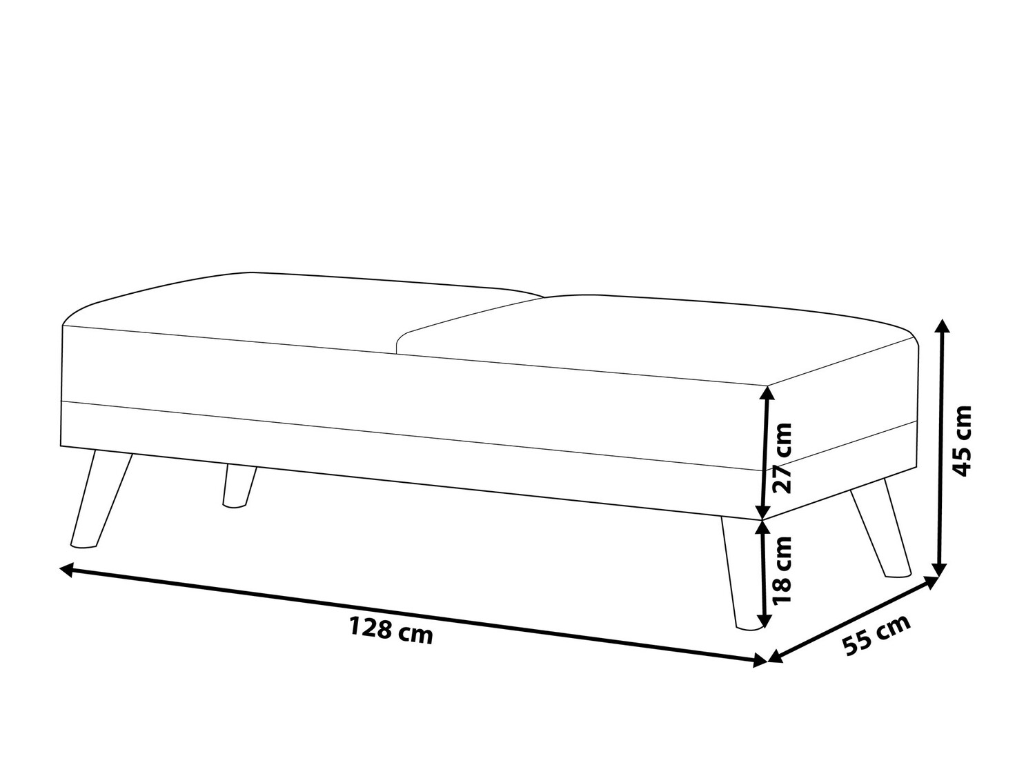 Mīkstais sols Etlivi 100 (Melns)