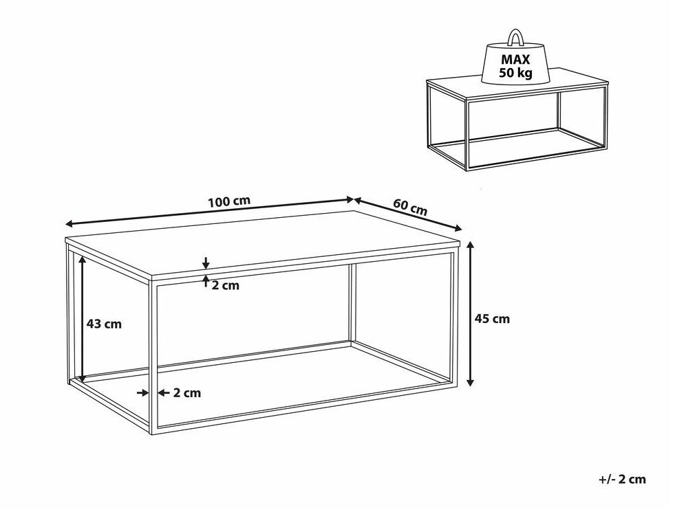 Журнальный столик Berwyn 638 (Золотой + Черный мрамор)