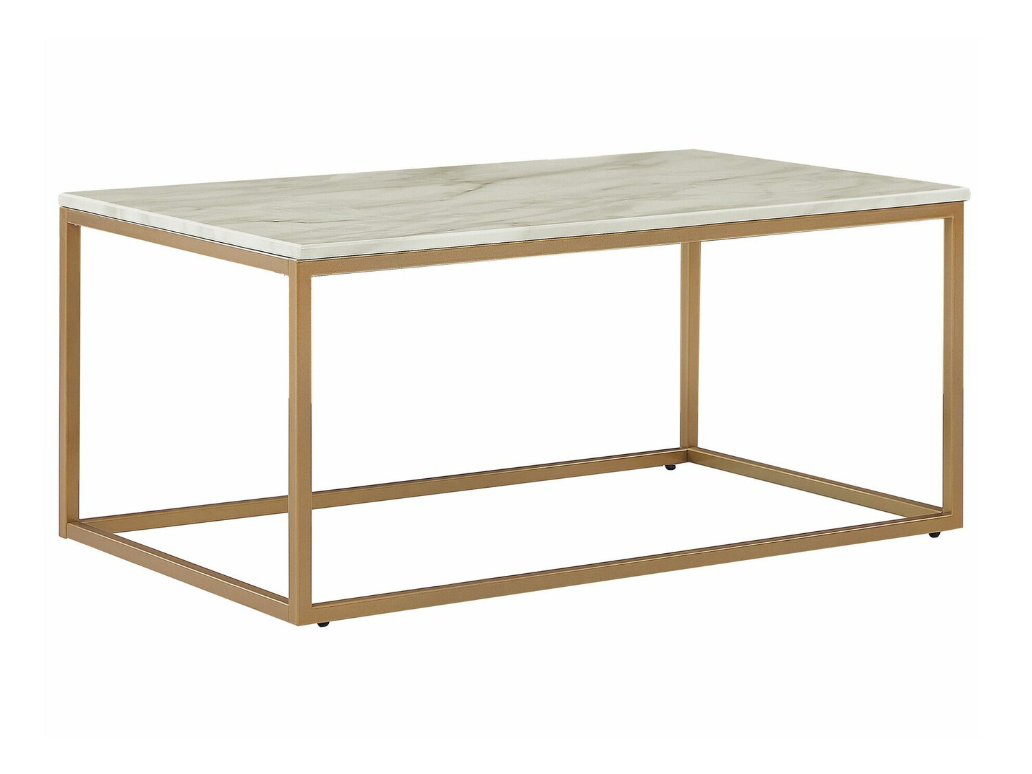 Žurnālu galdiņš Berwyn 638 (Zelta + Brūns marmors)