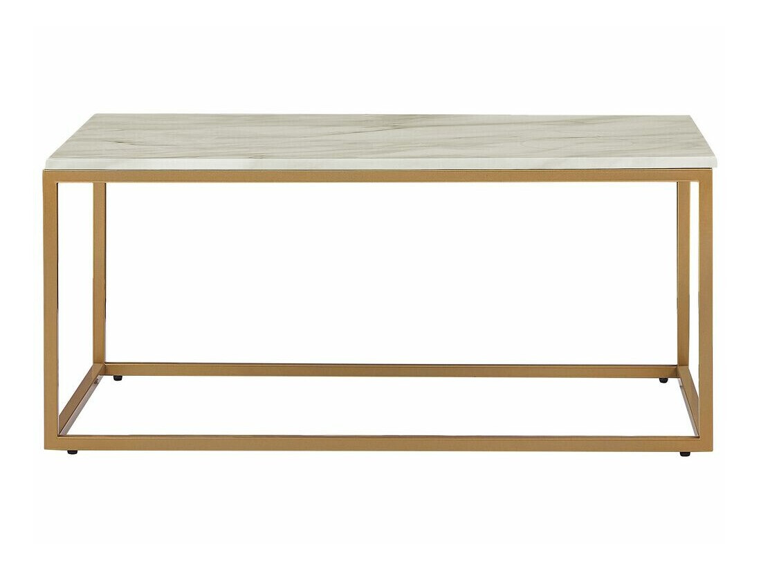 Žurnālu galdiņš Berwyn 638 (Zelta + Brūns marmors)