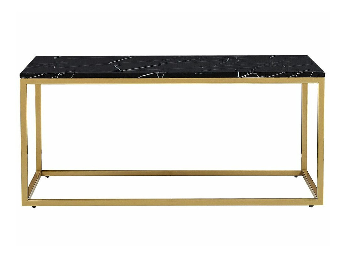 Žurnālu galdiņš Berwyn 638 (Zelta + Melnais marmors)