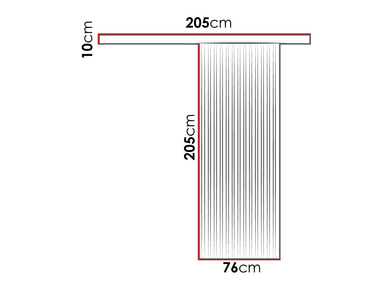 Bīdāmas durvis Dover 201 (Sonomas ozols + Melns)