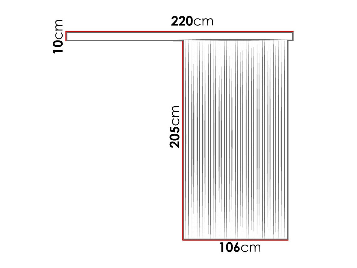 Bīdāmas durvis Dover 204 (Balts + Melns)