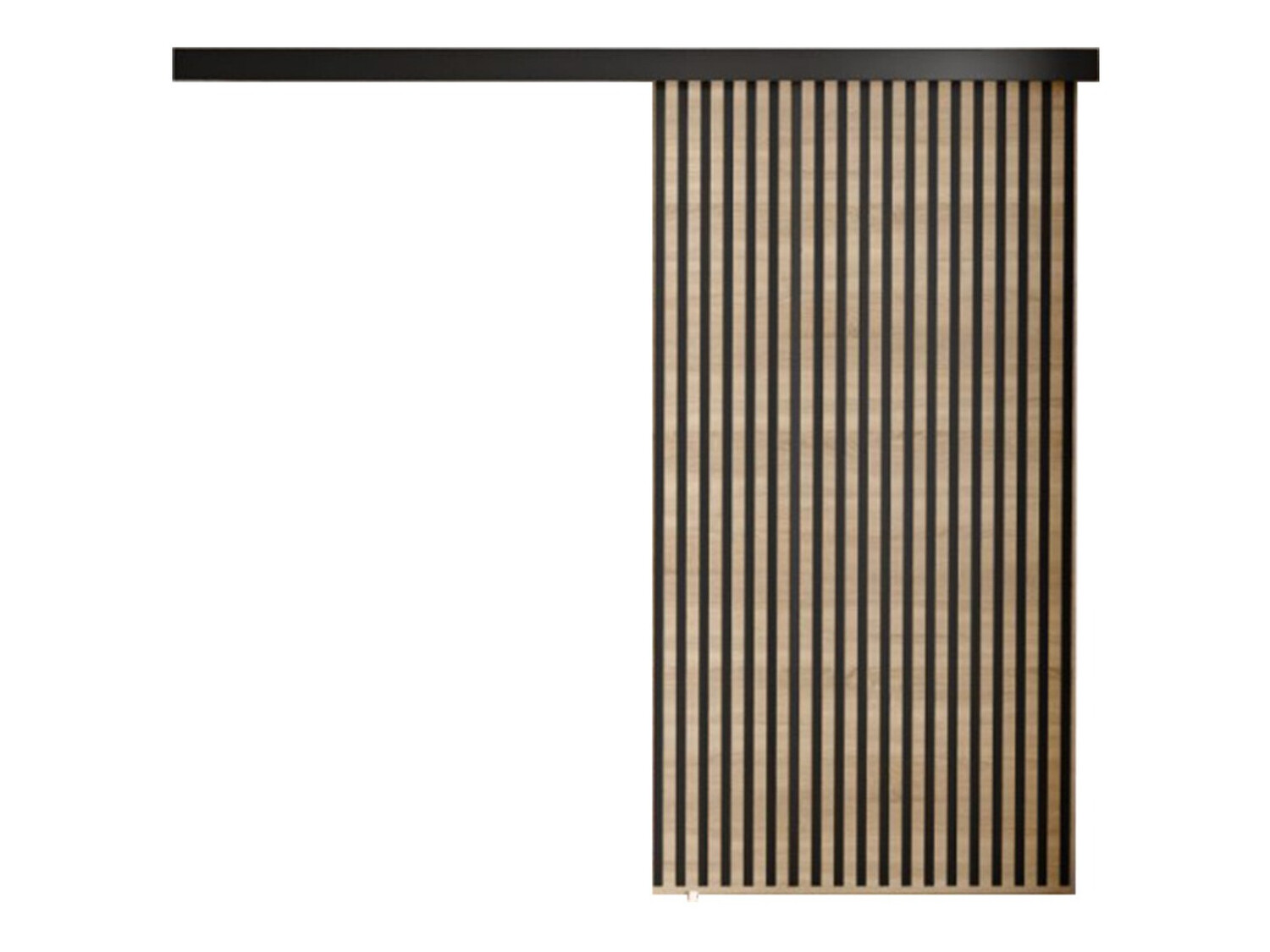 Bīdāmas durvis Dover 204 (Sonomas ozols + Melns)