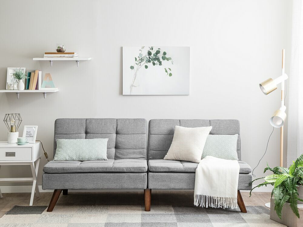 Dīvāns gulta Berwyn 654 (Gaiši pelēks)