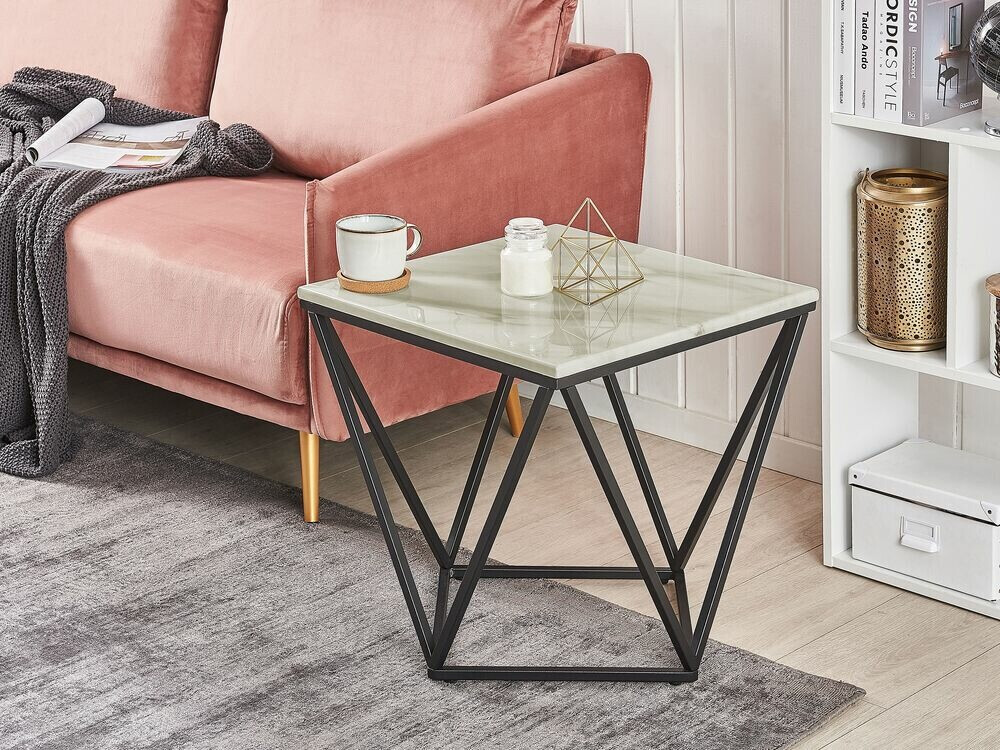 Kafijas galdiņš Berwyn 651 (Melns + Brūns marmors)