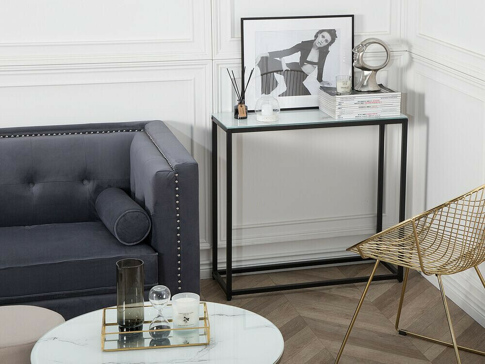 Konsole Berwyn 650 (Melns + Balts marmors)