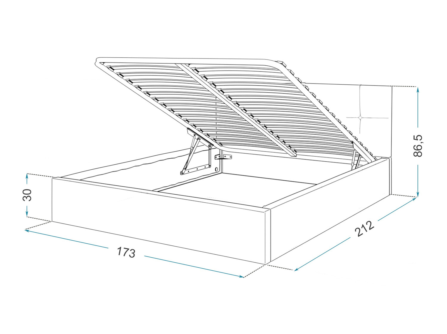 Кровать Fairfield 106 (Антрацит)