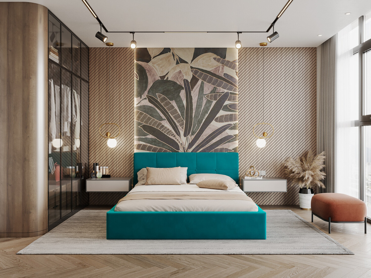 Кровать Fairfield 106 (Бирюзовый)