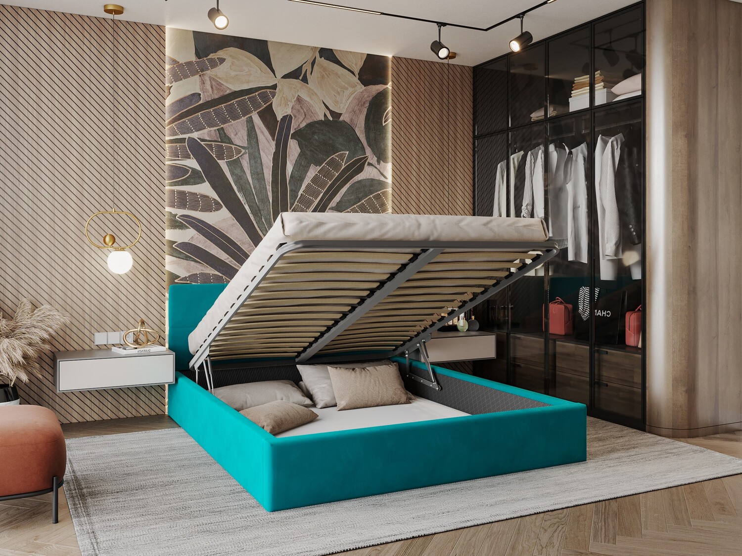 Кровать Fairfield 106 (Бирюзовый)