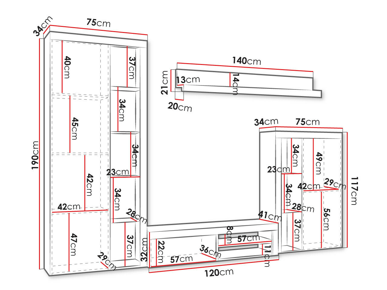 Набор для гостиной Tucson 103 (Белый)