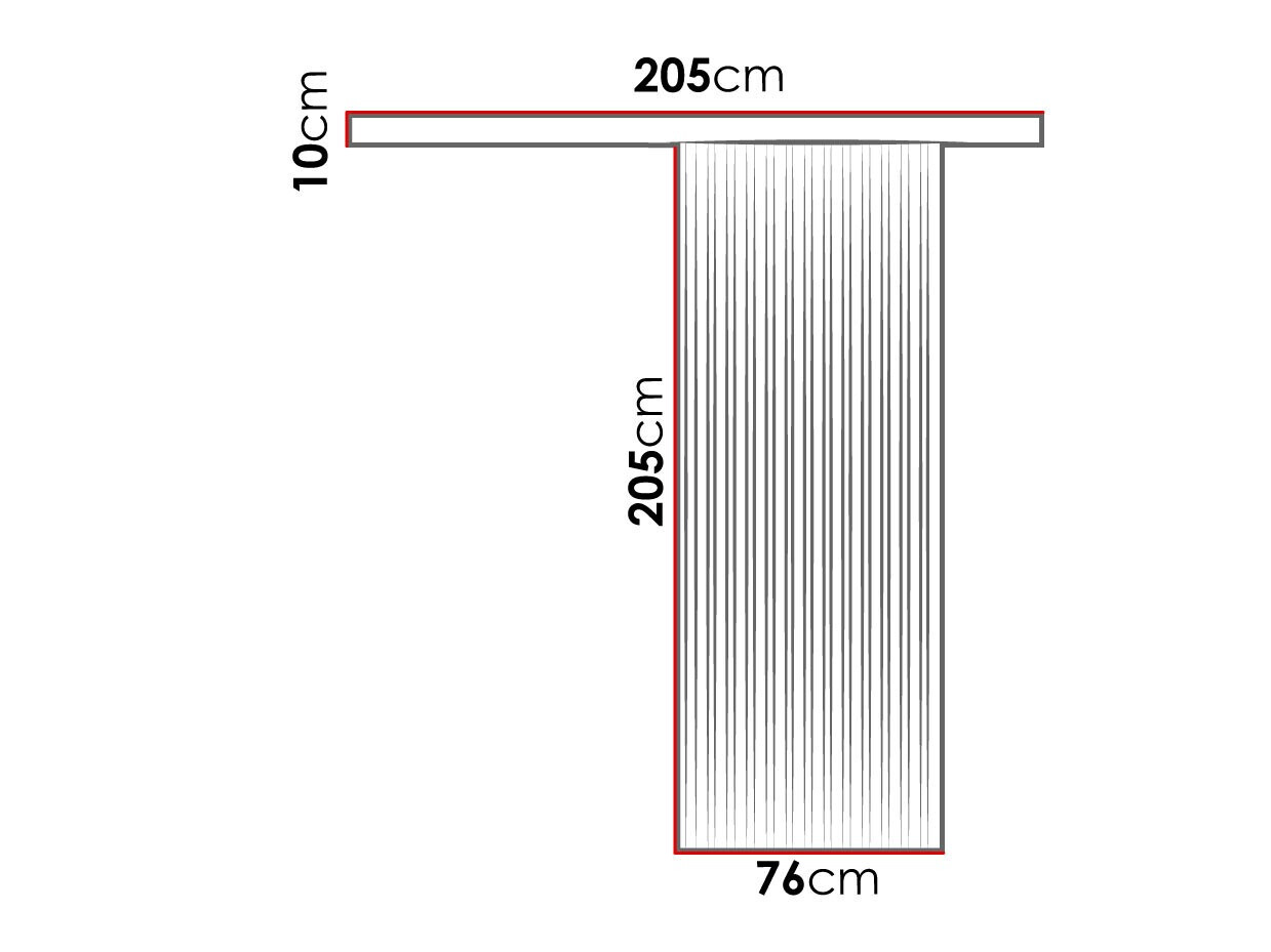 Раздвижные двери Dover 201 (Белый + Чёрный)