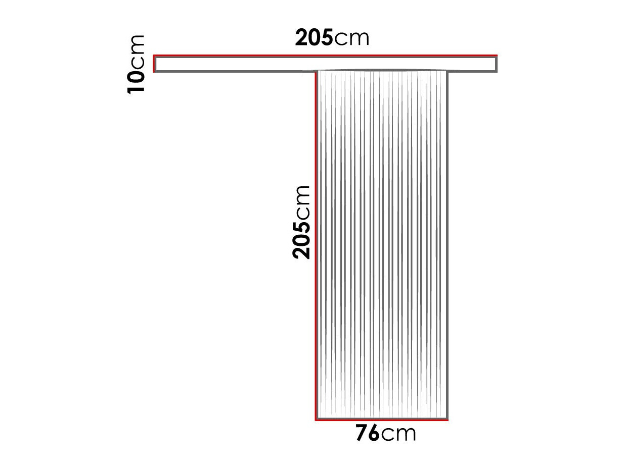 Раздвижные двери Dover 201 (Ремесло золотой дуб + Чёрный)