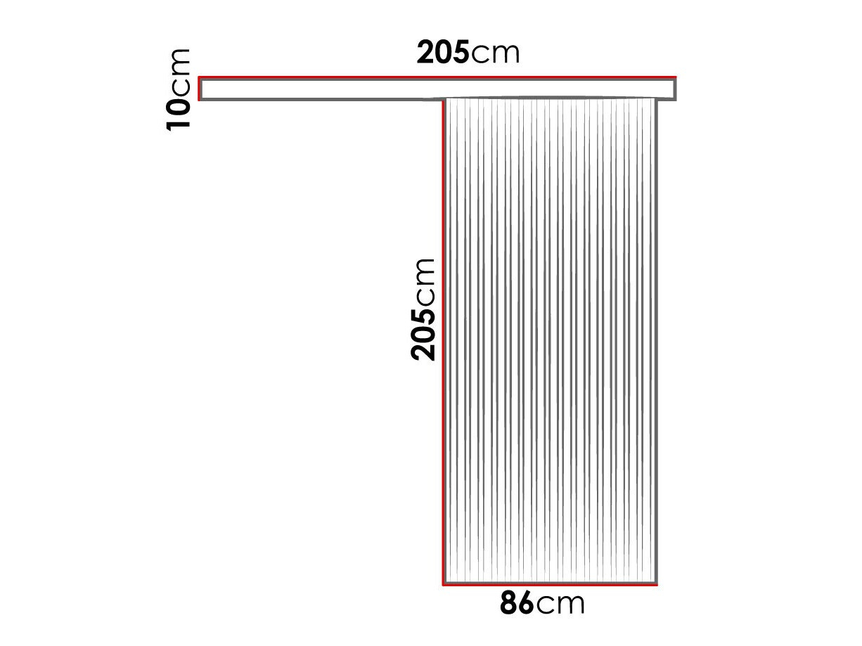 Раздвижные двери Dover 202 (Ремесло золотой дуб + Чёрный)