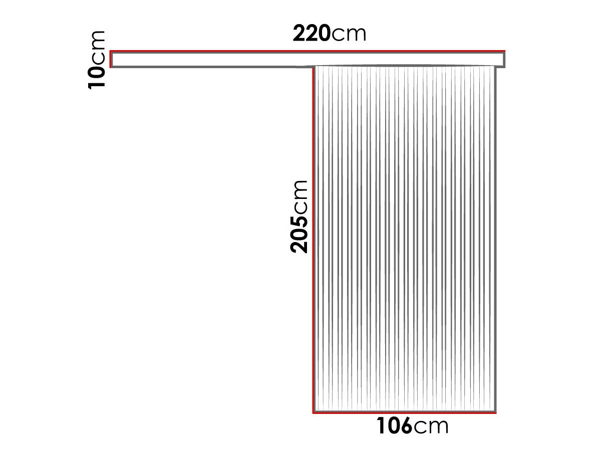 Раздвижные двери Dover 204 (Антрацит + Чёрный)